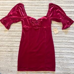 NWT Forever 21 Pink Velvet Party Dress